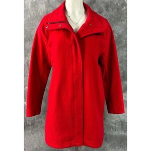 Pendleton Women's Red Wool Blend Full Zip Coat sz M (15651)